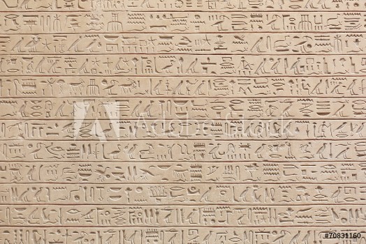 Picture of Egyptian hieroglyphs stone background